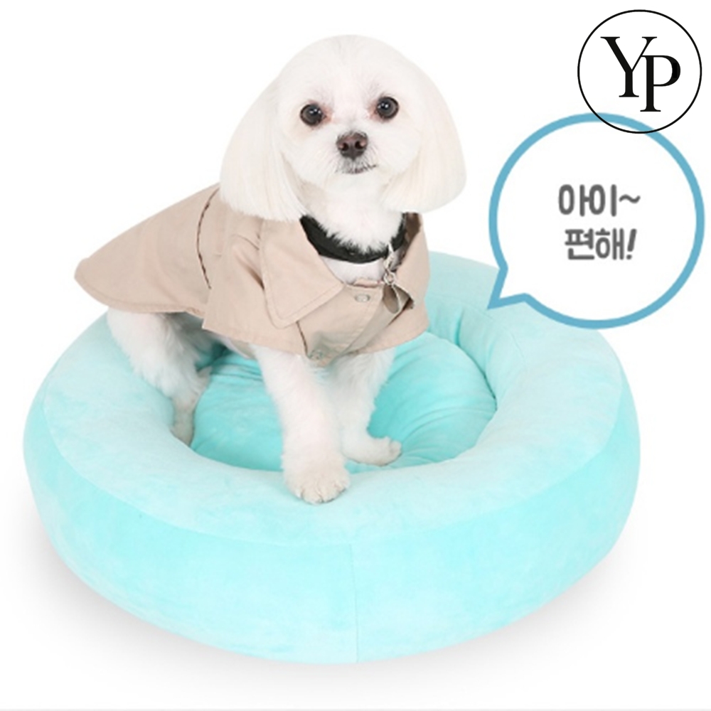 강아지 노즈워크 킁킁 도넛 대형 쿠션 원형 방석 극세사 겨울 반려동물 애견 고양이 빈백 침대 - 상품 이미지