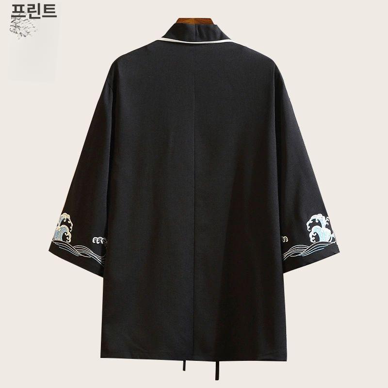 빅사이즈 주방옷 반팔 일식쉐프복 쉐프복 일식 의류 2206 블랙 4XL - 상세 이미지 5