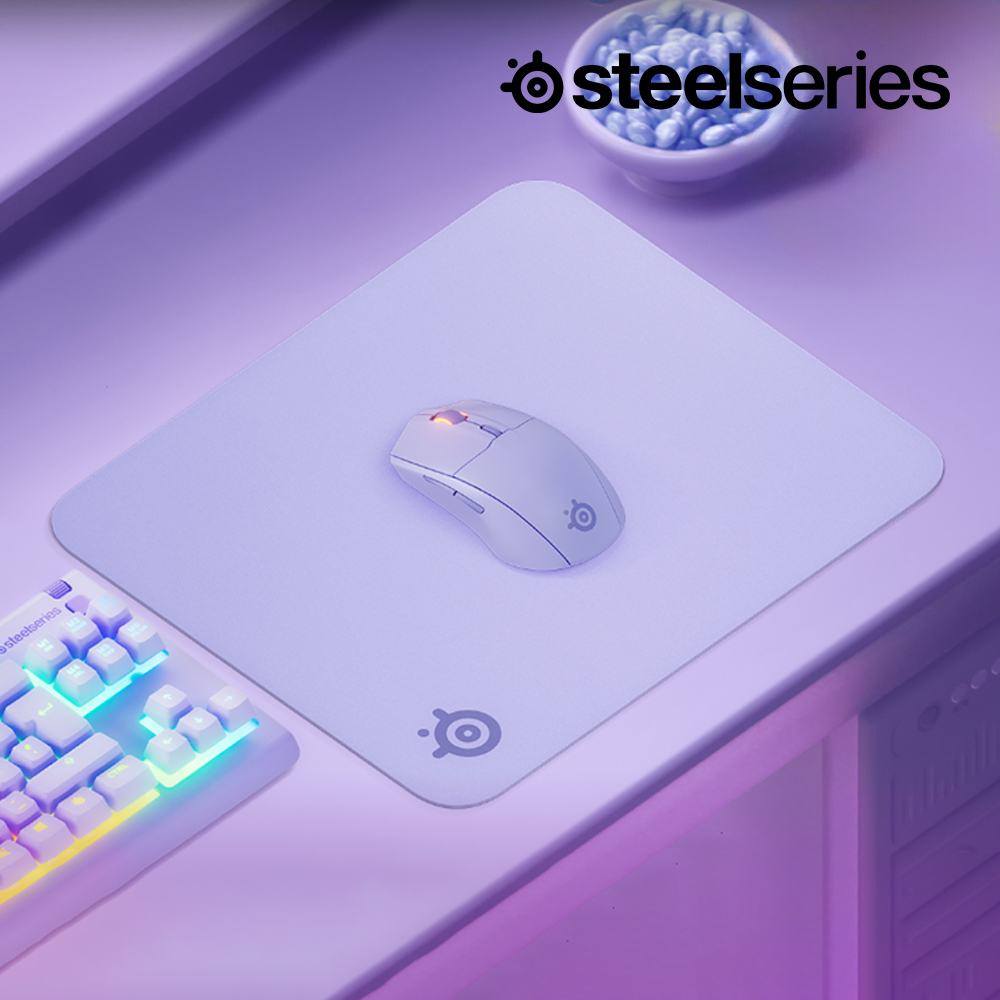 [국내정발] 스틸시리즈 QCK 게이밍 마우스패드 라벤더, M