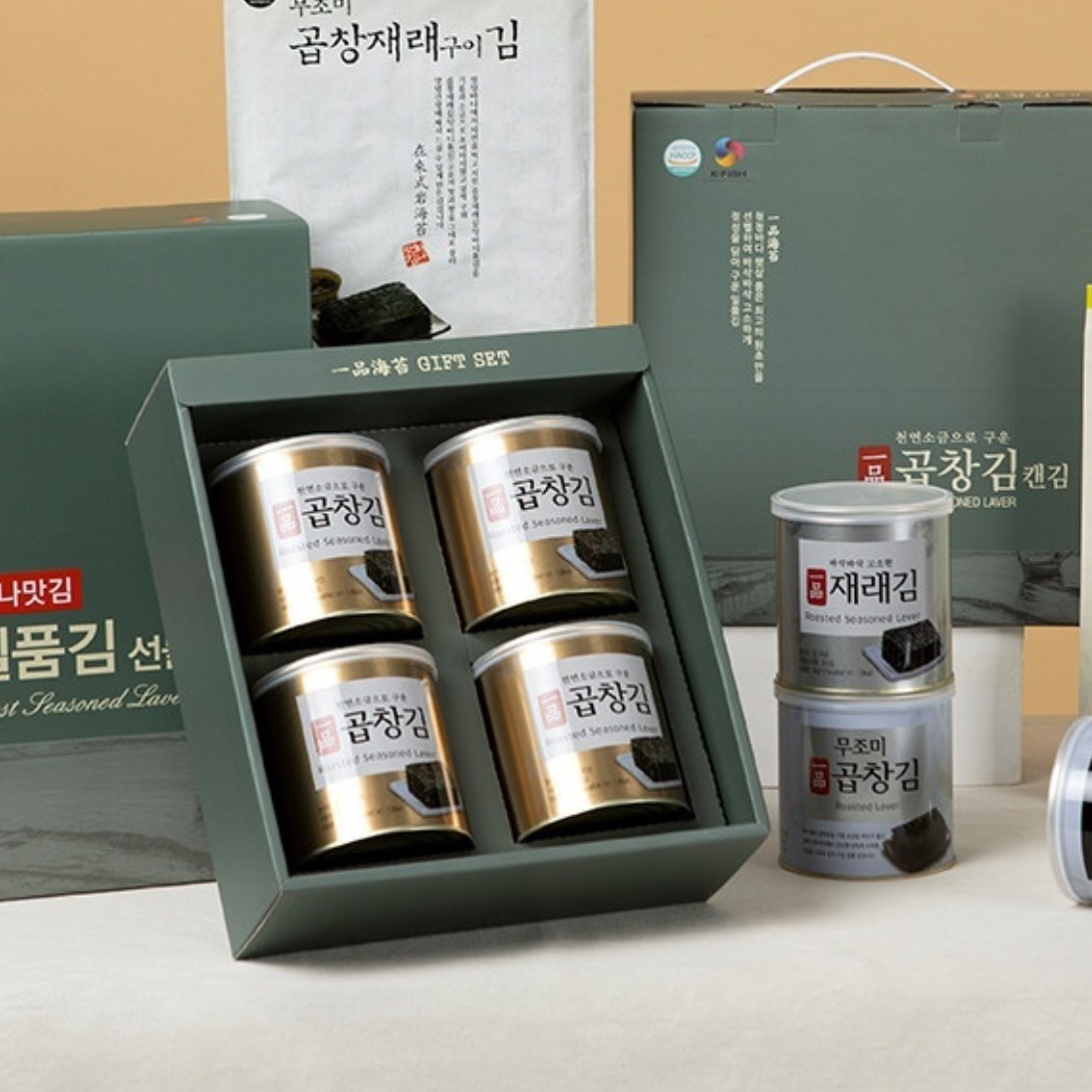 맛있는 김 곱창 김 선물 세트 재래 통조림 선물용 김