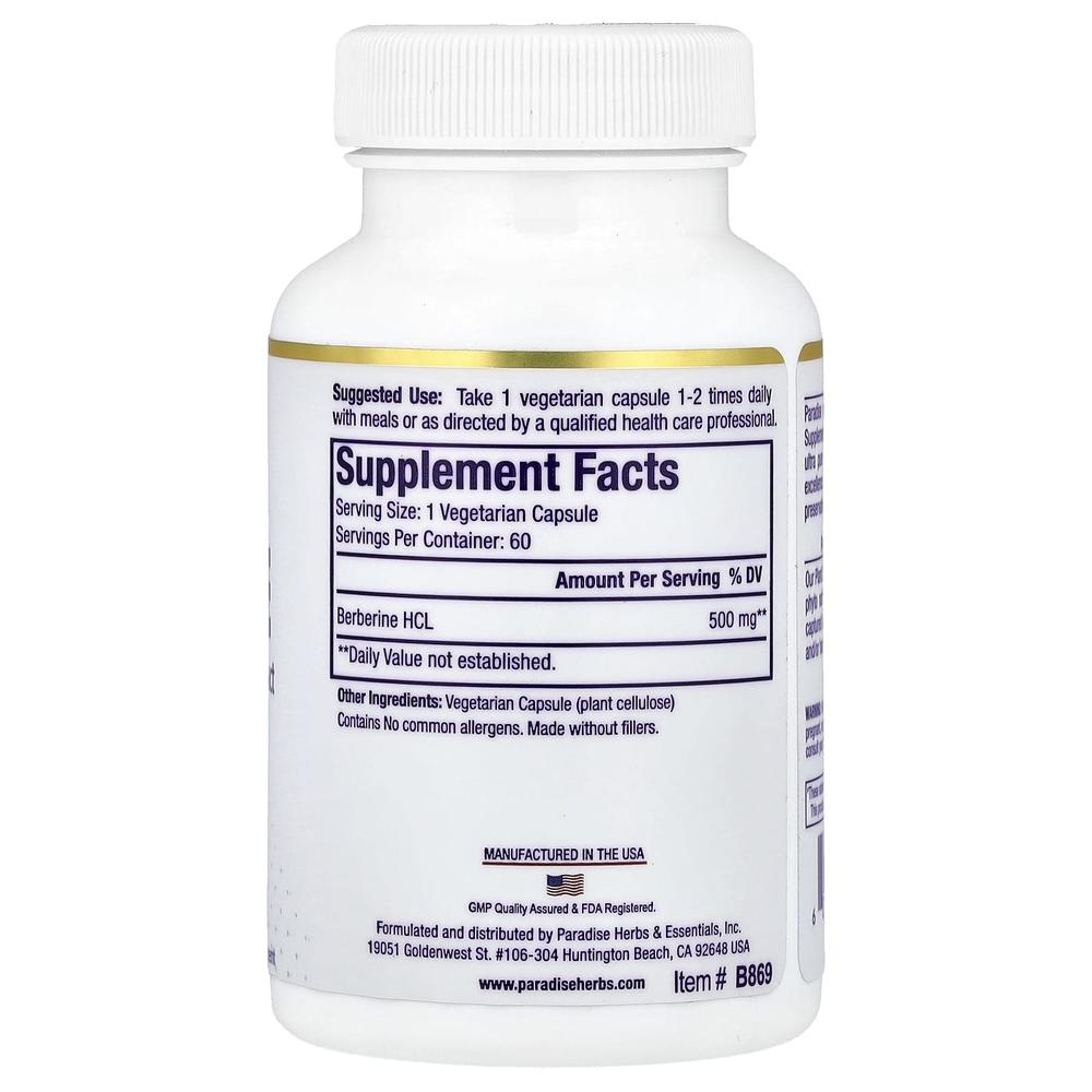 파라다이스허브 베르베린 500mg Berberine 60정 (2통) - 상세 이미지 3