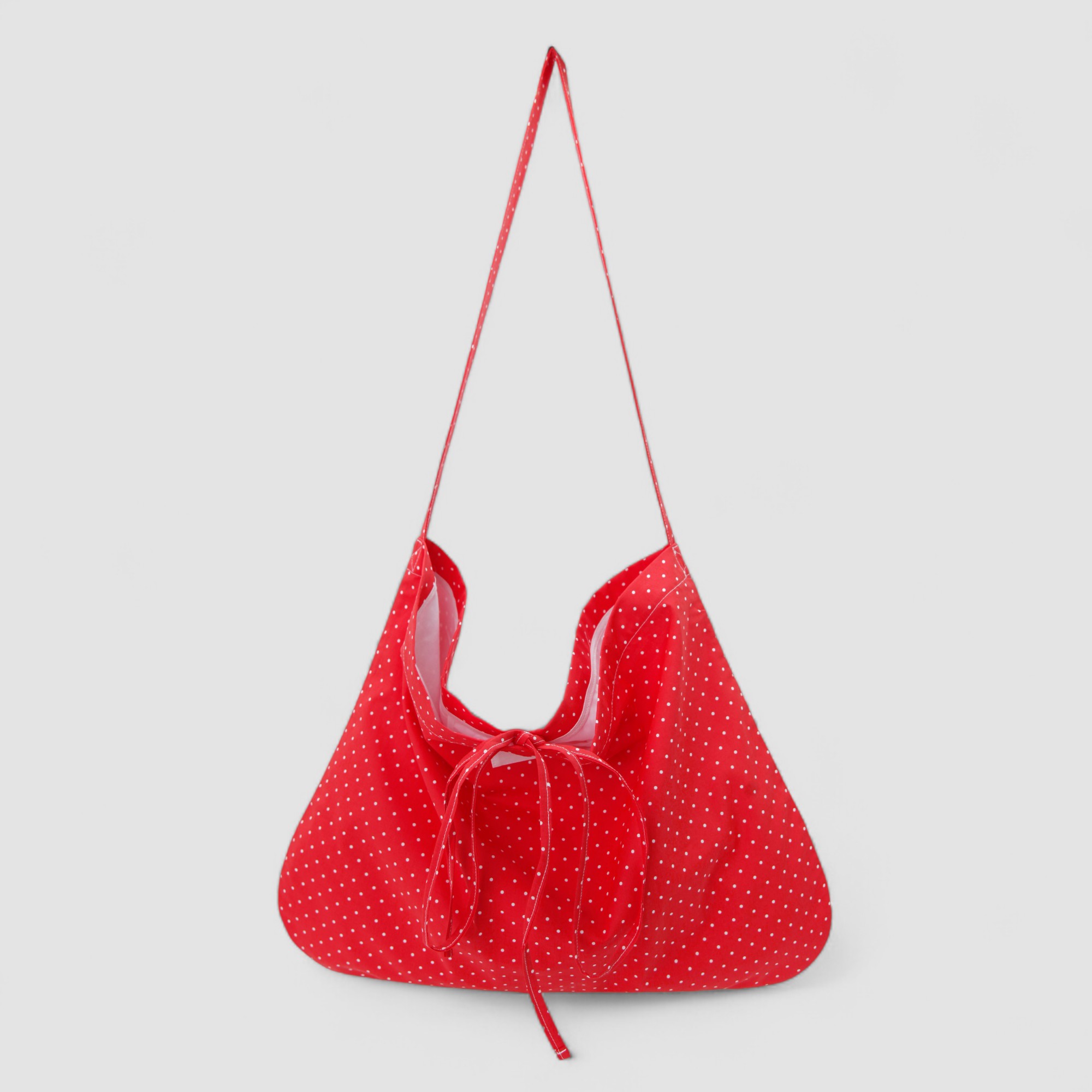 [ATIL STUDIO] 쁘띠 루즈 도트 보우백_[레드] - 상품 이미지