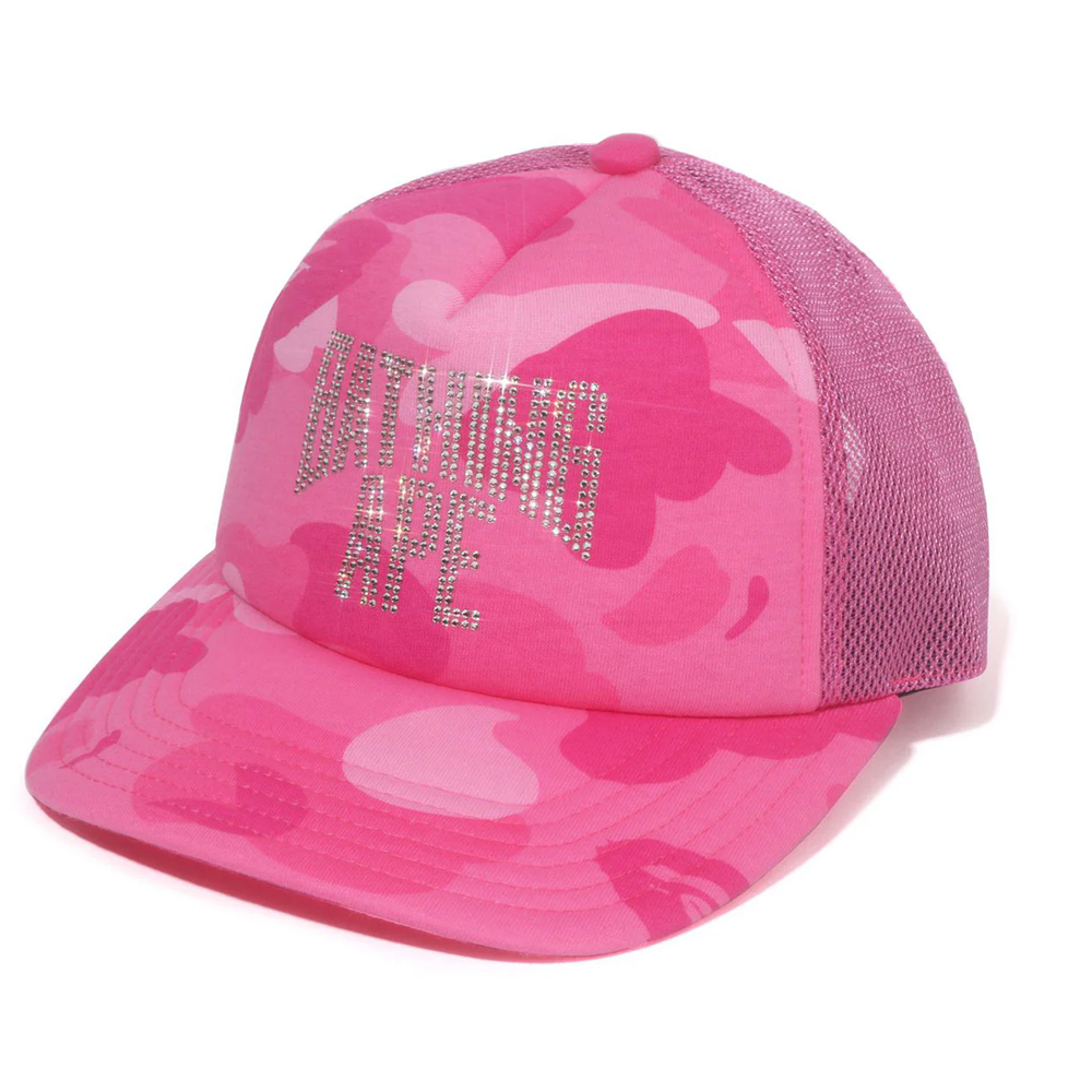 베이프 우먼즈 모자 COLOR CAMO CRYSTAL BATHING APE LOGO MESH CAP 1L80-280-003 - 상세 이미지 3
