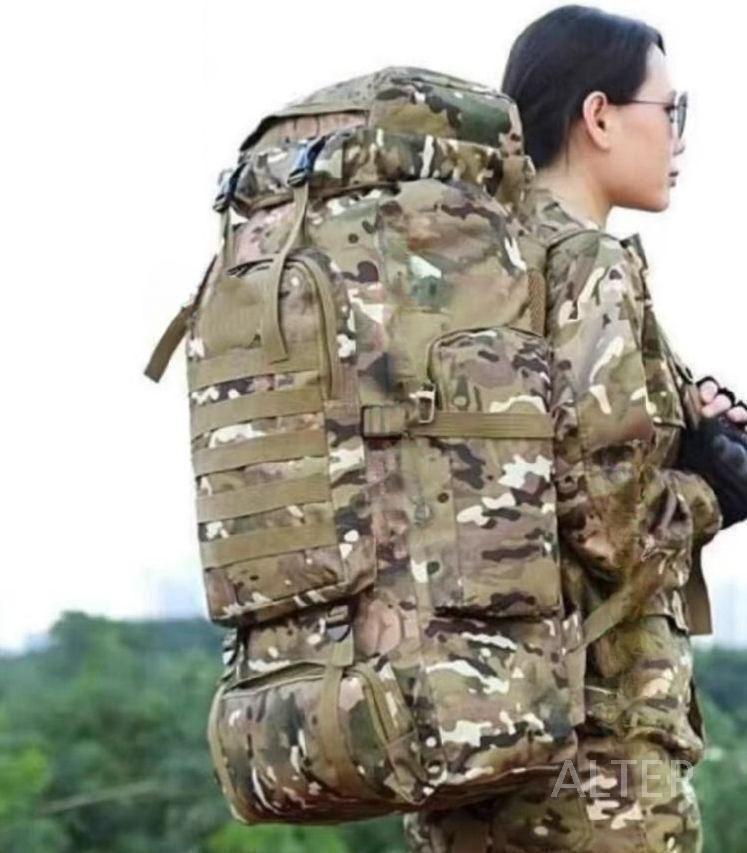 이삿짐 가방 대형 등산 군장 이불 배낭 대용량 백팩 백패킹 트래킹 카모플라쥬-80L - 상세 이미지 3