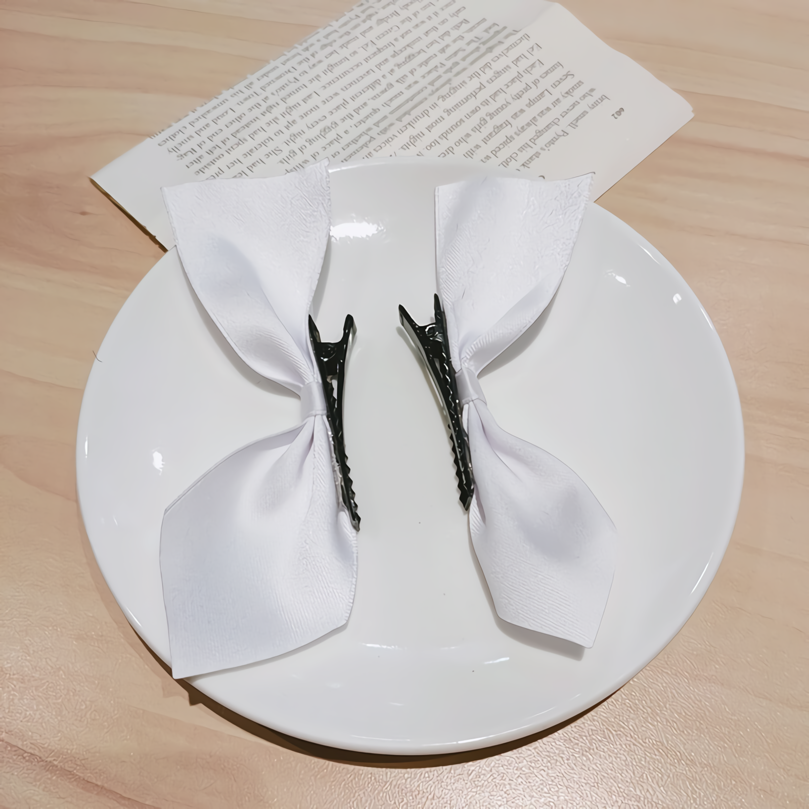 오와이앤 발레코어 리본 미니집게핀 머리핀 - 상세 이미지 4