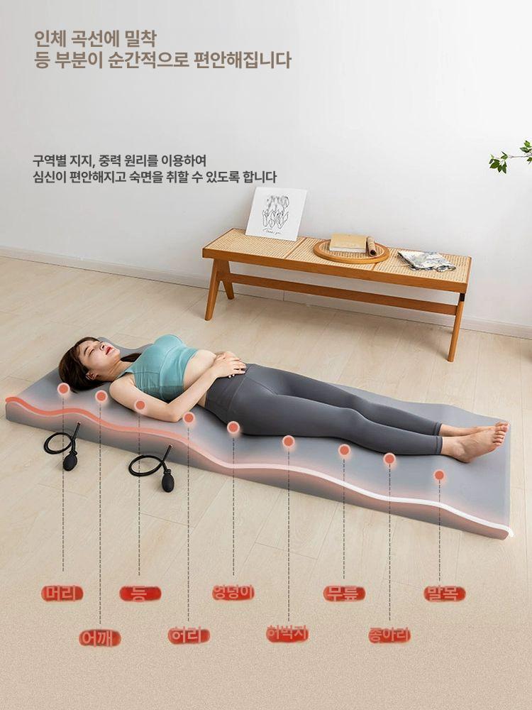 솔비에 등지압패드 스트레칭 교정 안마 지압 자세교정 경추 라이트그레이 고밀도 업그레이드 신장 145-150CM 적합 - 상세 이미지 3