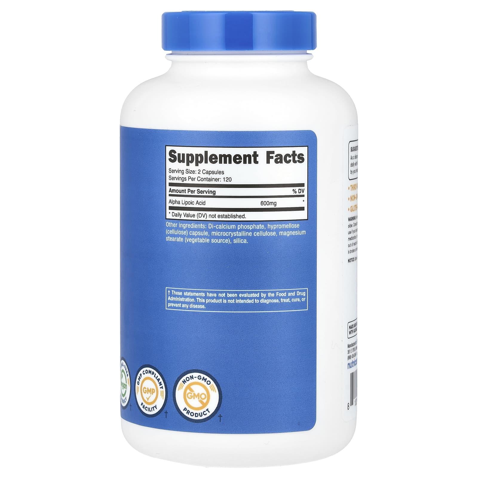 뉴트리코스트 알파리포산 600mg ALA 240정 (2개) - 상세 이미지 3
