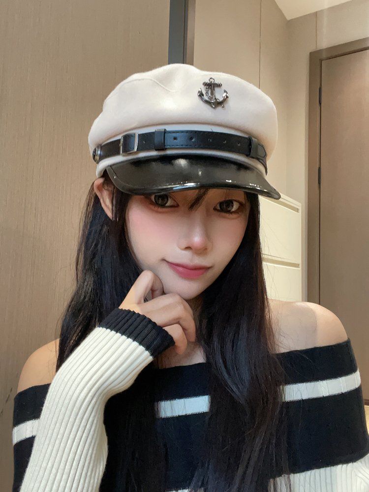 여성 해군 모자 빵모자 마린 코스프레 선원 촬영 - 상세 이미지 2