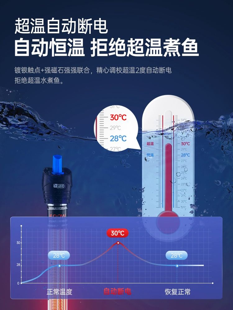 여름 수조 냉각기 어항 수족관 온도조절 쿨러 쿨링봉 25W 석영 안전하고 안정적이며 함께 - 상세 이미지 3