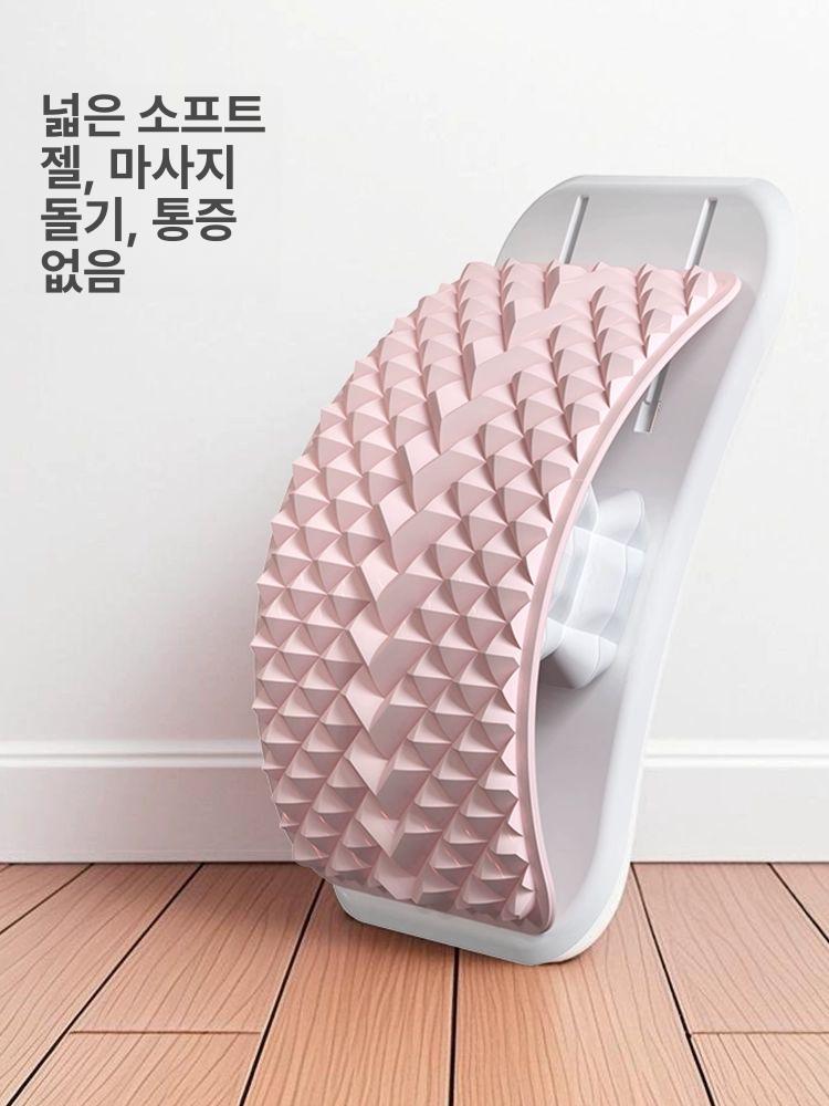 솔비에 등지압패드 요추 스트레칭 기구 굽은등 다기능 자세교정 충전식 허리기구-핑크 - 상세 이미지 4