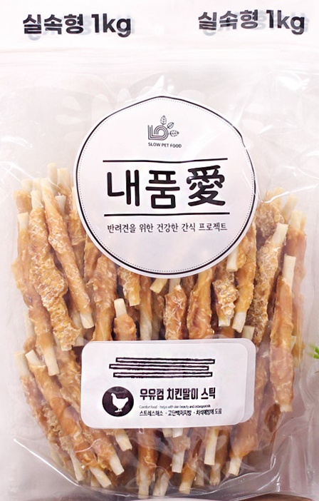 내품애 실속형 1kg 강아지 대용량 간식 우유껌 치킨말이스틱 실속형간식 - 상세 이미지 2