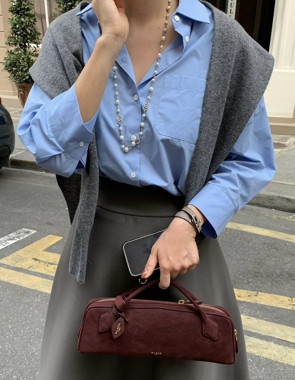 데일리 무지 어깨 숄 여성 울 케이프 - 상세 이미지 4