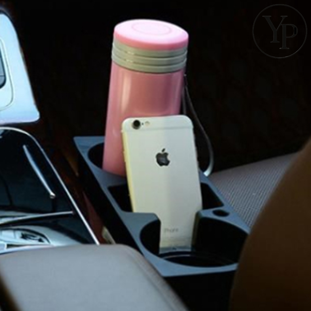 차량용 컵 홀더 멀티 트레이 자동차 창문틈 고정 휴대폰수납 뒷좌석 트리플 거치대 선반