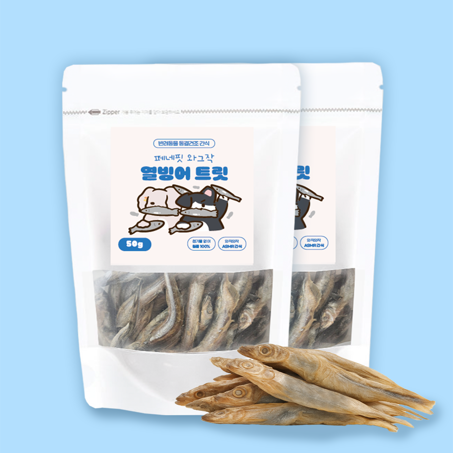 페네핏 강아지 동결건조 트릿 훈련 칭찬 저칼로리 간식 열빙어, 50g, 2개 - 상세 이미지 4