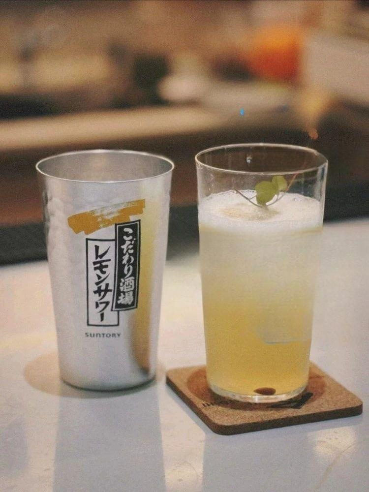 하이볼 레몬사와 전용 잔 알루미늄 맛 이자카야 실버 소형 패턴컵 360ml - 상품 이미지