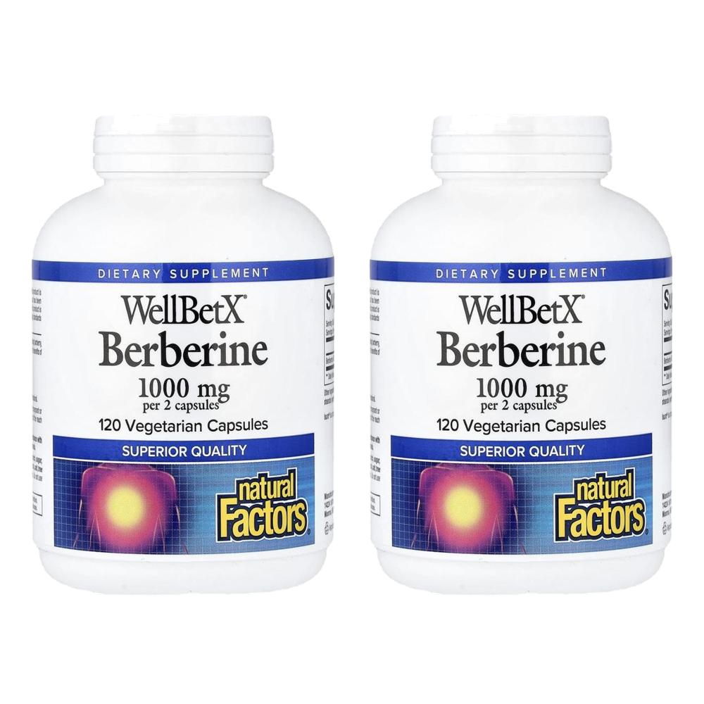 네츄럴팩터 WellBetX 베르베린 Berberine 120정 (2통) - 상품 이미지