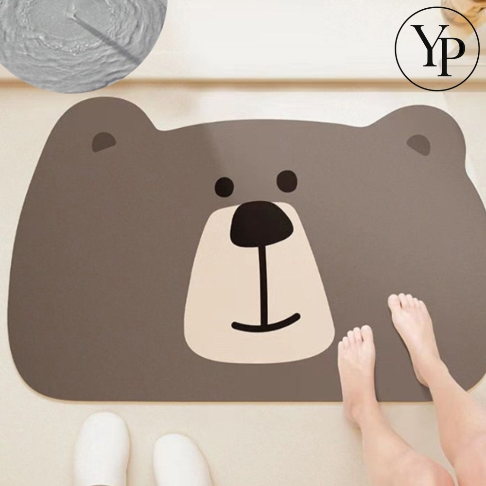 규조토 캐릭터 발 매트 빨아쓰는 부드러운 욕실 화장실 주방 극세사 미끄럼방지 패드