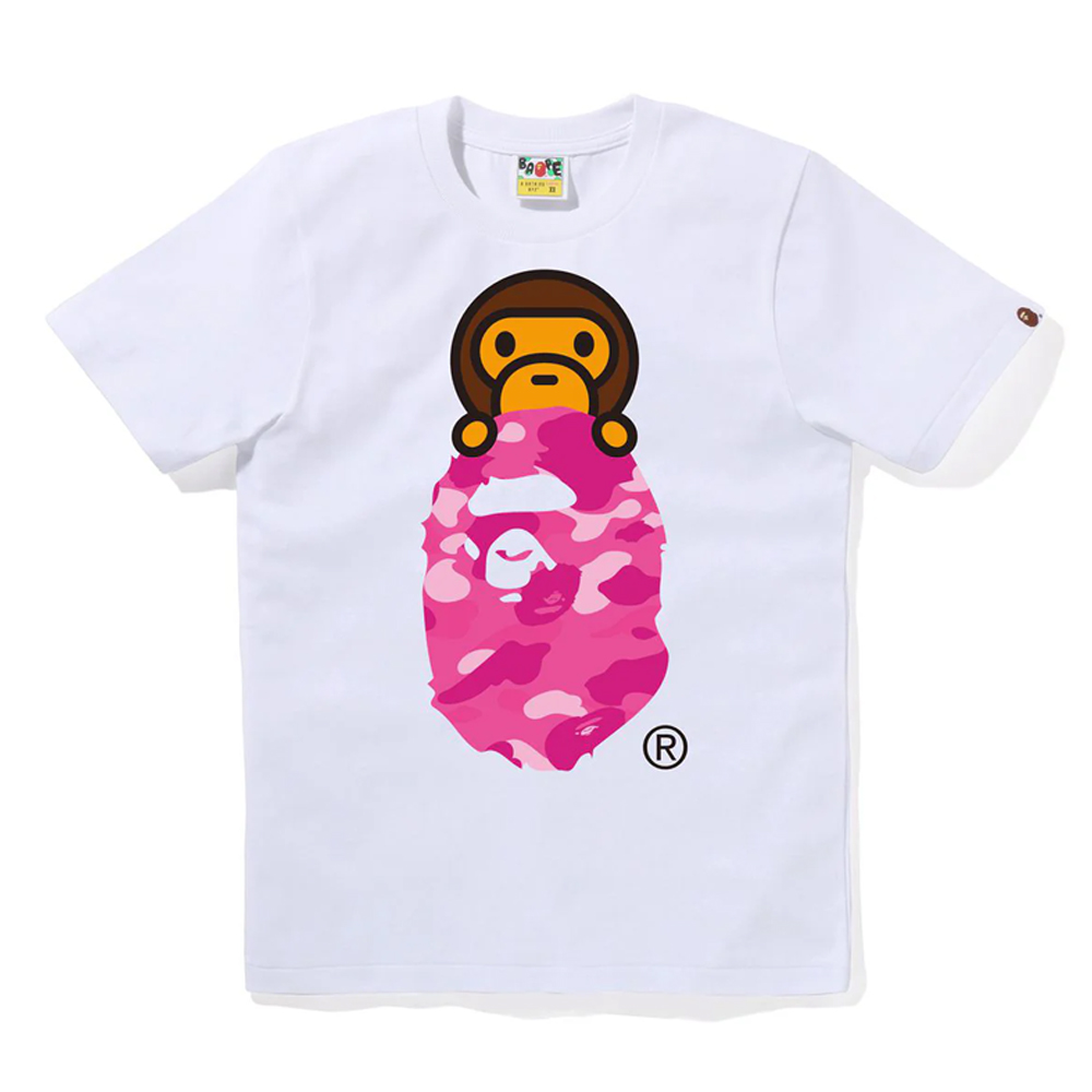 베이프 우먼즈 반팔티 COLOR CAMO MILO ON APE HEAD TEE 2L80-210-017 - 상세 이미지 4