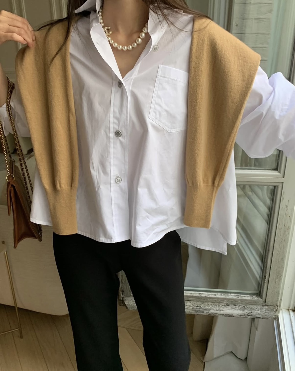 데일리 무지 어깨 숄 여성 울 케이프 - 상세 이미지 3