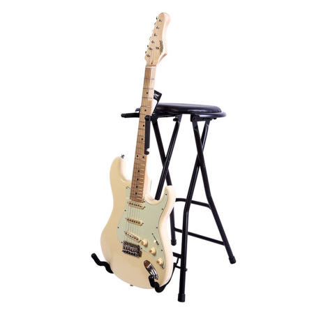 연주용의자 기타 스탠드 수납식 접이식 스툴 연주용 버스킹