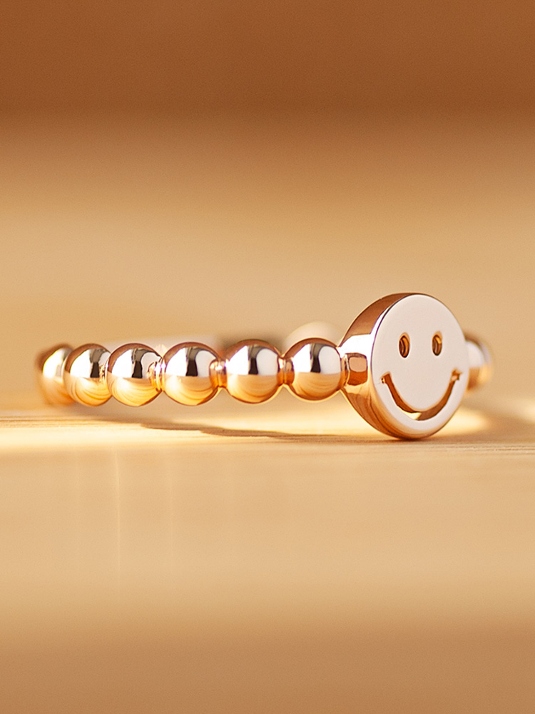 14K18K 하이스마일 버블 여성 금반지 행복 상징 기념일 마스코트 볼볼이