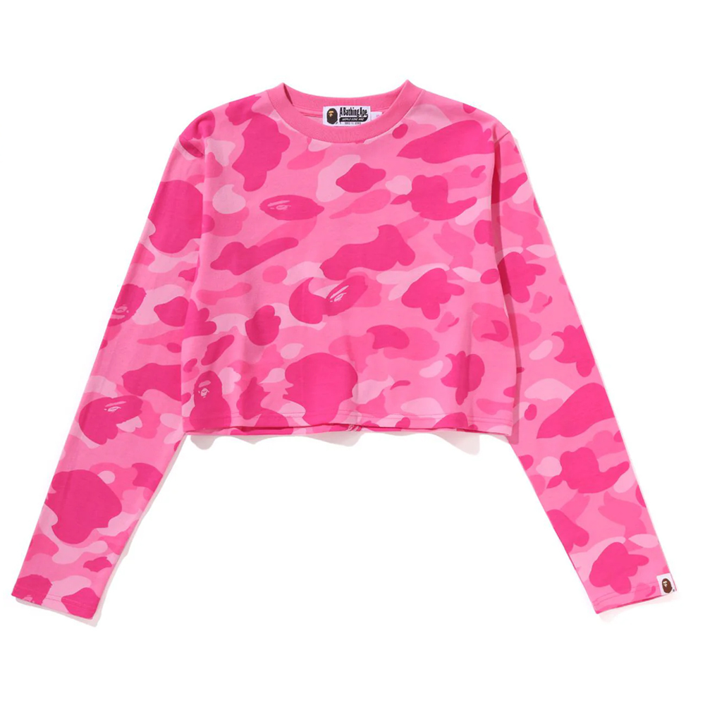베이프 우먼즈 긴팔티 COLOR CAMO CROPPED LS TEE 1L80-211-011 - 상세 이미지 3