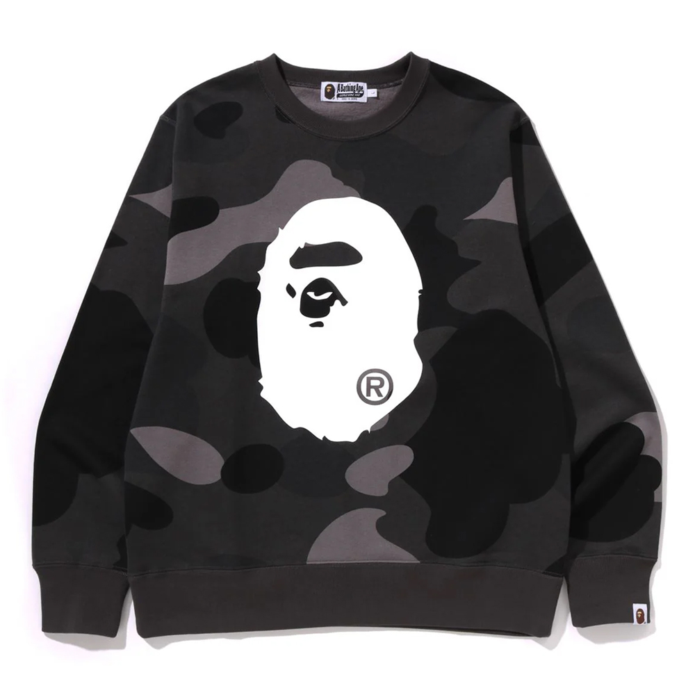 베이프 긴팔티 MEGA COLOR CAMO BIG APE HEAD CREWNECK SWEATSHIRT 1L80-113-010 - 메인 이미지