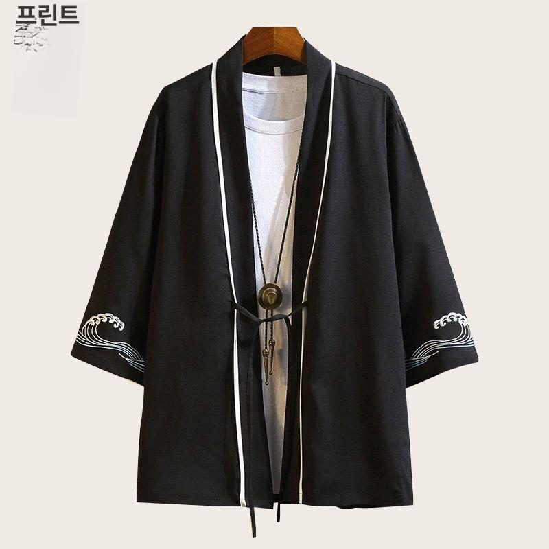 빅사이즈 주방옷 반팔 일식쉐프복 쉐프복 일식 의류 2206 블랙 4XL - 상세 이미지 2
