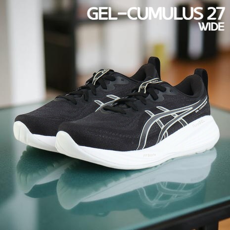 아식스 젤 큐물러스 27 WIDE 2E 여성 러닝화 조깅 운동화 1012B773.002