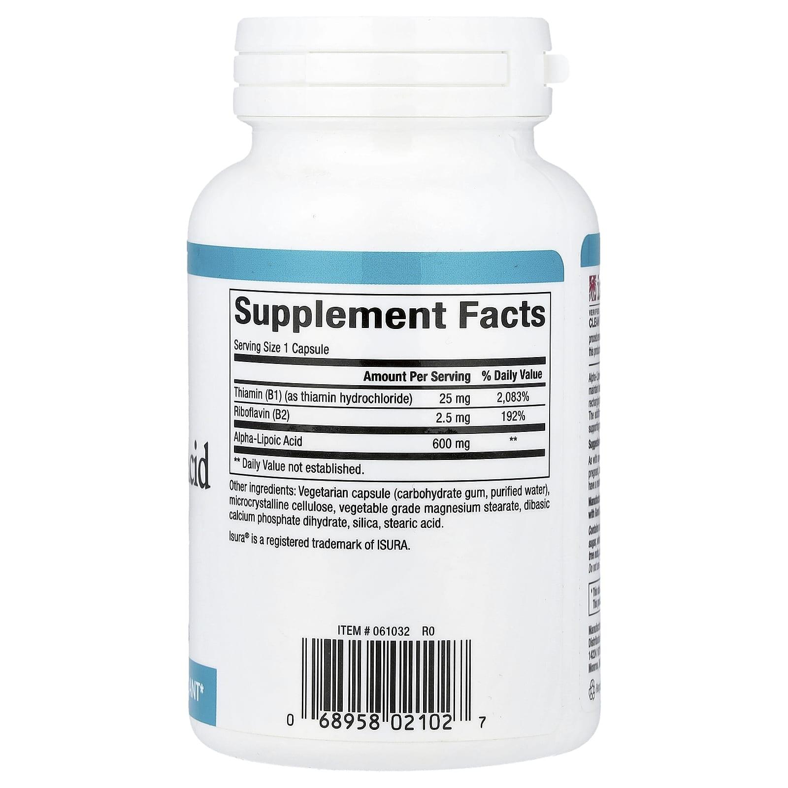 네츄럴팩터 알파리포산 B1 B2 600mg ALA 60정 (2개) - 상세 이미지 3