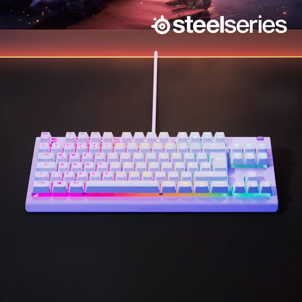 [국내정발] 스틸시리즈 APEX 3 TKL 라벤더 영문 키보드 - 상품 이미지