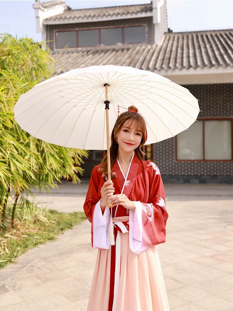 빈티지 일본 전통 원목 대나무 초경량 우산 고급 나무 핑크 슈퍼발수제 100cm - 상세 이미지 3