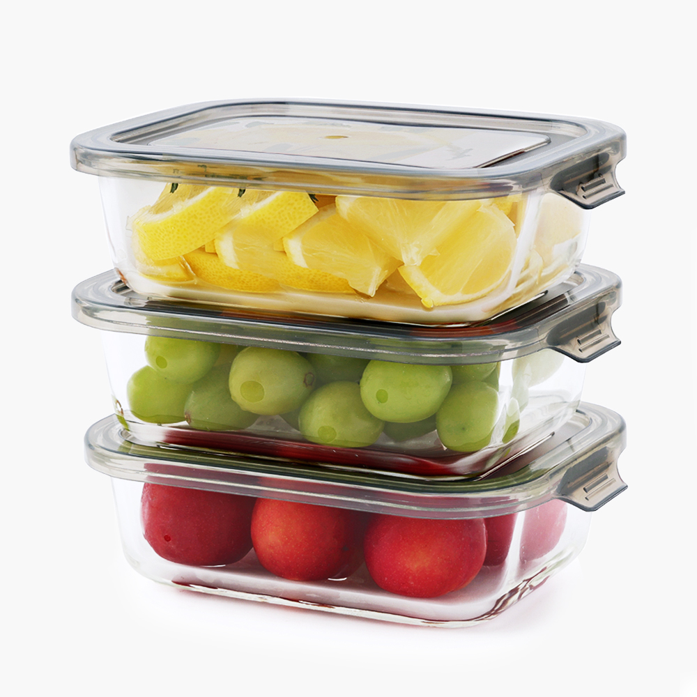 파쿠젠 이지캡 내열유리 반찬통 세트 3P 680ml