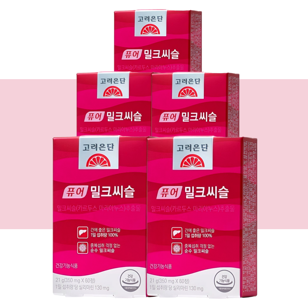 고려은단 밀크씨슬 퓨어 간에좋은영양제 60정X5개