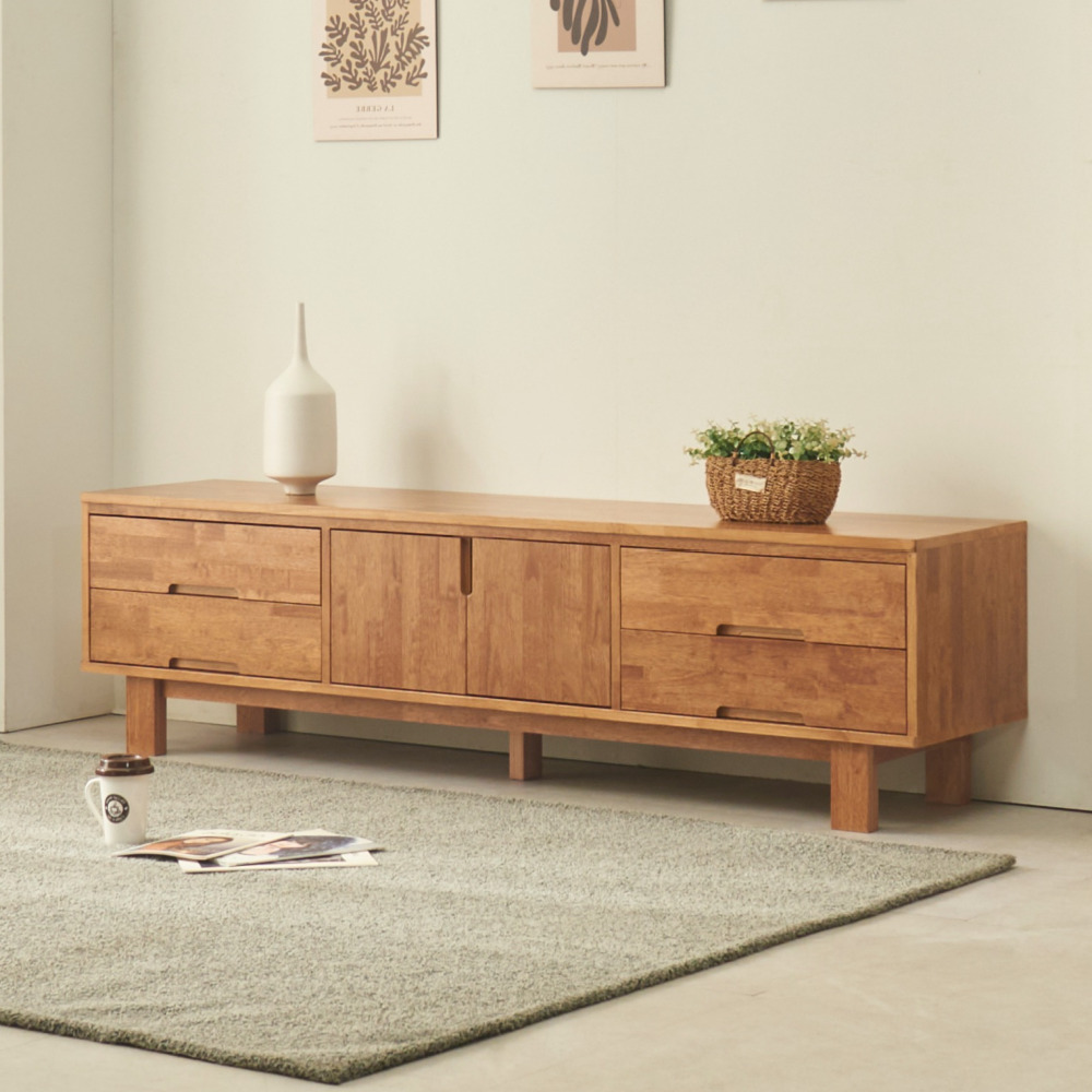 준2 원목 75인치 85인치 티비장 tv다이서랍장 티비선반 장식장 1800