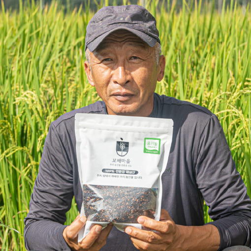 25년산 국산 유기농 찰 흑미 검정쌀 1kg - 상품 이미지