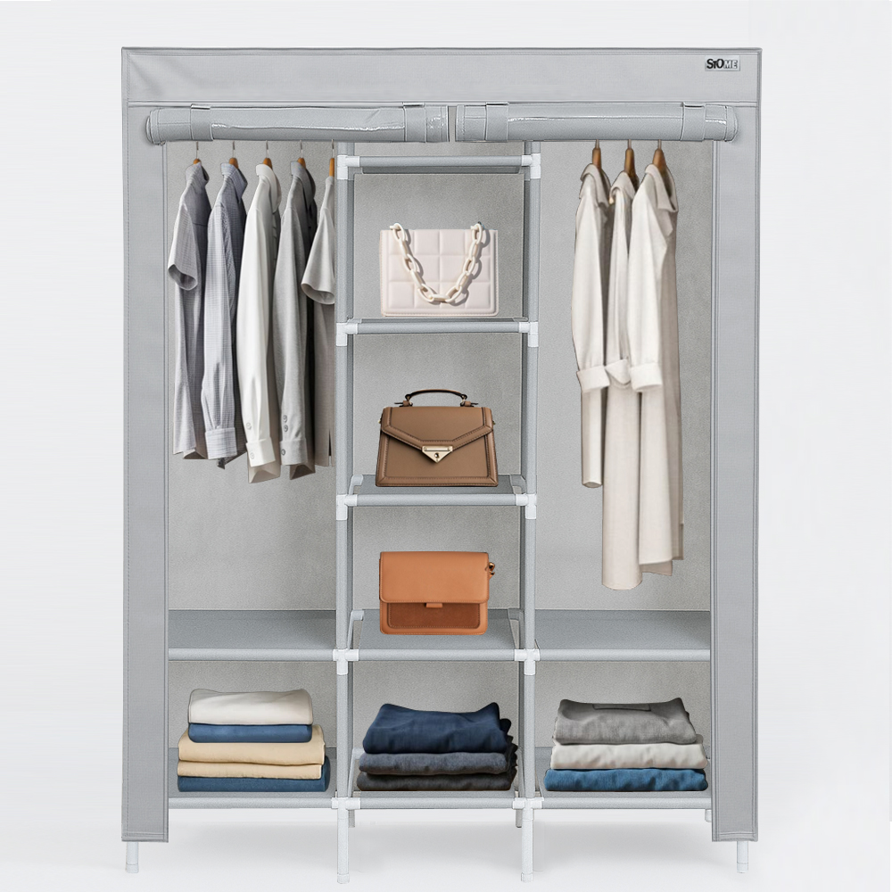 시스템 비키니 옷장 간이 비키니 이불장 커튼형 행거 부직포 옷장 비키니장 1500