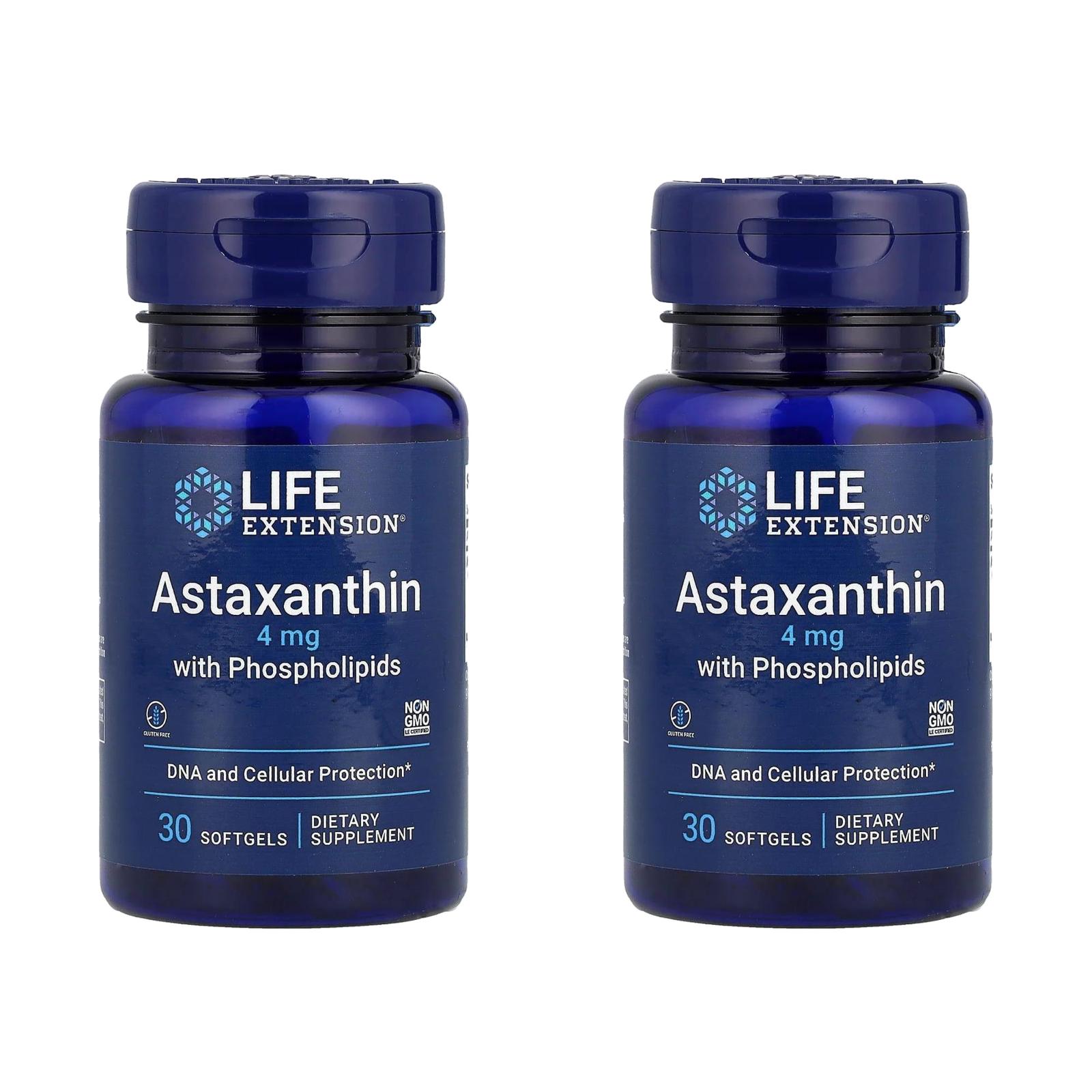 라이프익스텐션 아스타잔틴 인지질 Astaxanthin 30정 (2개) - 상품 이미지