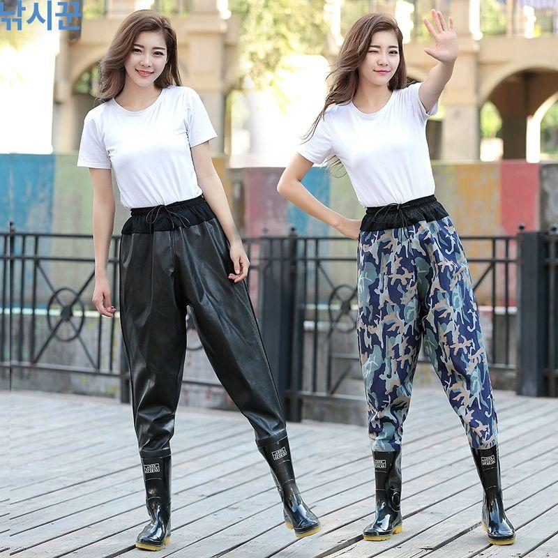 낚시 바지 팬츠 김장 허벅지 쏘가리 갯벌체험 레이크 블루 허리 길이 작은 꽃 85 키 166cm 미만 38인치 밑창 신발 - 상세 이미지 3