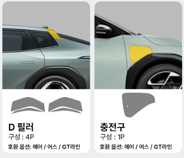 기아 EV4 전용 PPF 보호필름 부분 구매 도어캐치 도어엣지 전방센서 헤드라이트 이미지 8