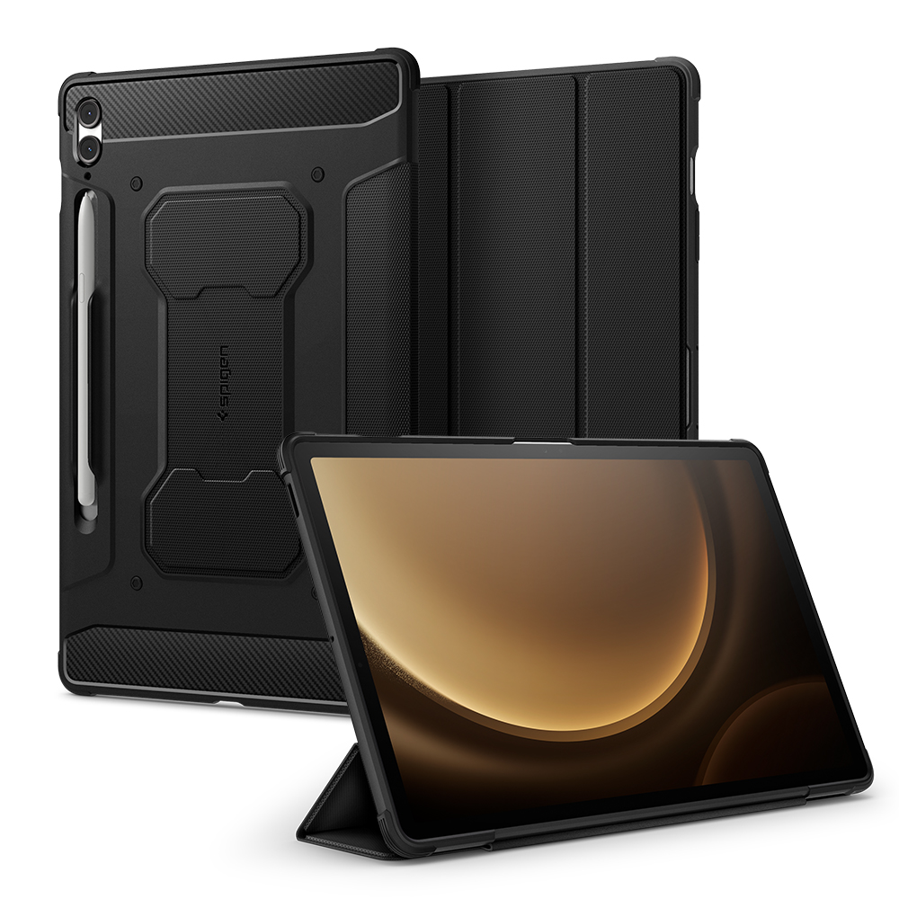 갤럭시탭 케이스 러기드아머프로 블랙, 갤럭시 탭 S9 FE 플러스