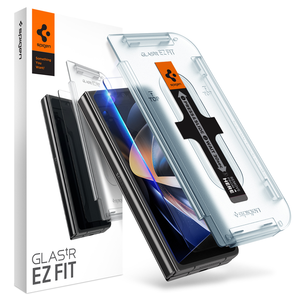 슈피겐 갤럭시 고투명 강화유리 액정필름 글라스tR 이지핏 갤럭시Z 폴드4, 1매입