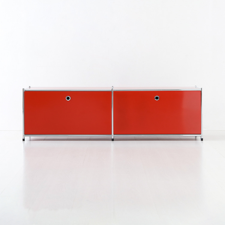 심플리 1x2 수납장 BC013 1520mmx400mmx445mm, 1단, 레드 0369.2237 - 상품 이미지