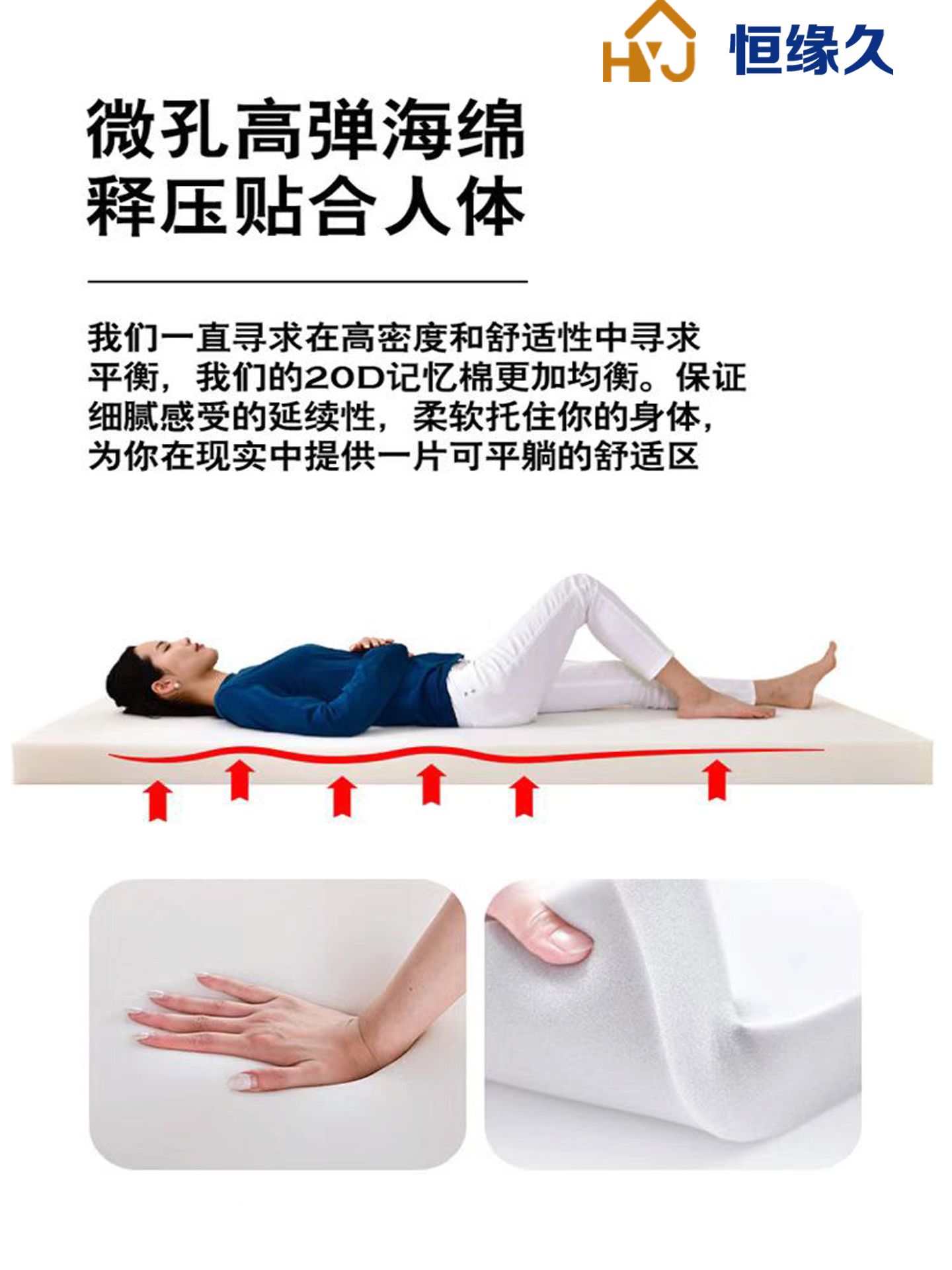 기숙사 매트리스 기숙사토퍼 메모리폼 바닥요 원룸 두꺼운 라이트그레이 90x190cm 두께5cm - 상세 이미지 3
