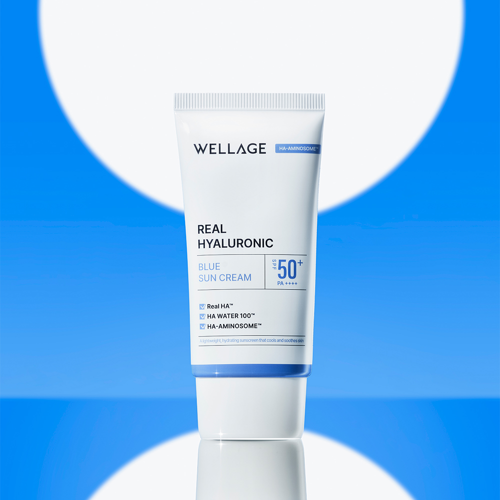 웰라쥬 리얼 히알루로닉 블루 선크림 50ml (SPF50+/PA++++) / 급속쿨링 수분 진정 (+수딩크림 20ml 증정) - 상세 이미지 3