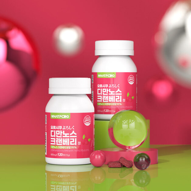 왓푸드 요로시쿠 디만노스 크랜베리 정 (600mg x 120정) 디마노스 - 상세 이미지 3