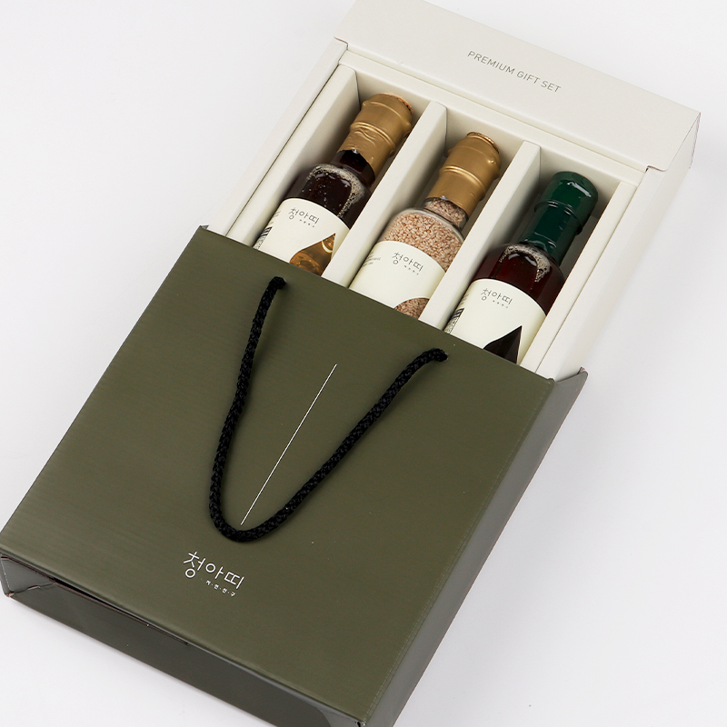 센스있는 상견례 결혼식 잔치 답례품 국내산 기름 선물세트 3호(참기름180ml+들기름180ml+볶음참깨90g) - 상세 이미지 2