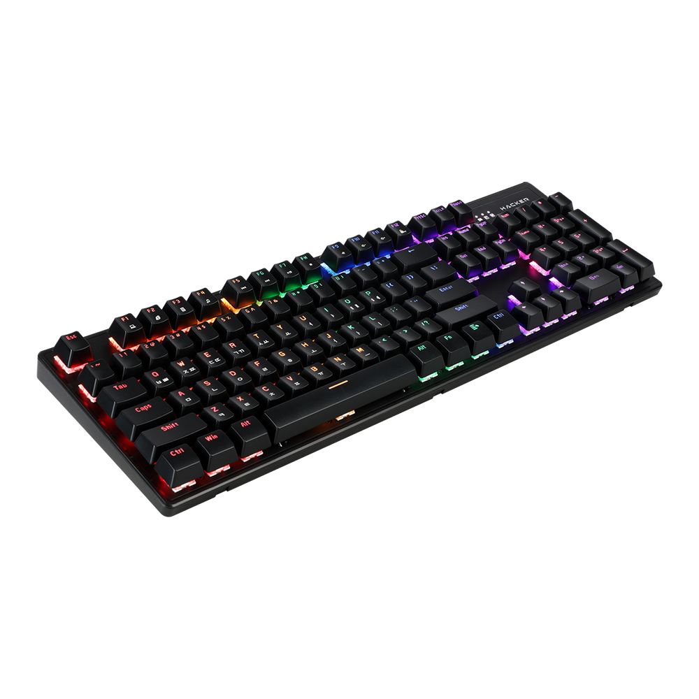 앱코 해커 K560 게이밍 기계식 키보드 적축 레인보우 LED 풀배열 이미지 6