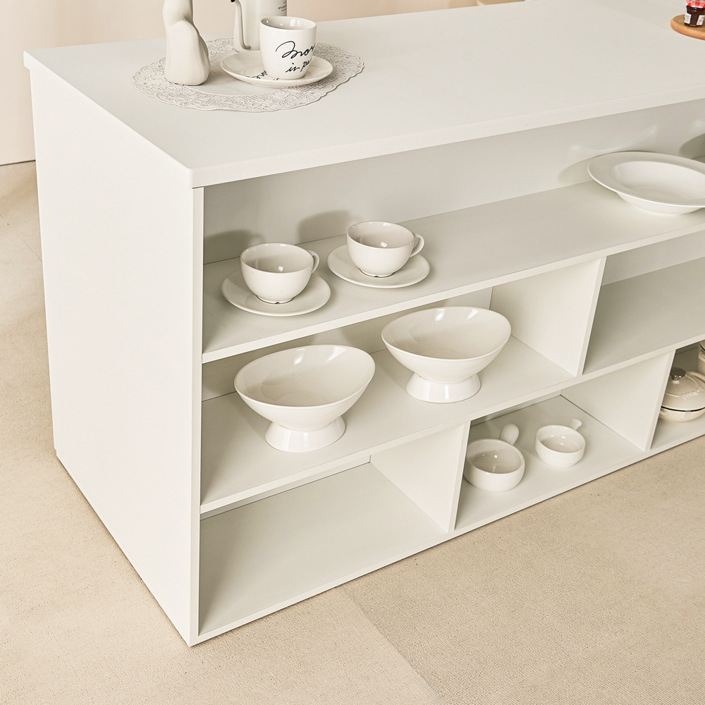 소소가 아일랜드수납장 조리대 아일랜드장 홈바테이블 1600 1600mm, 우드마블