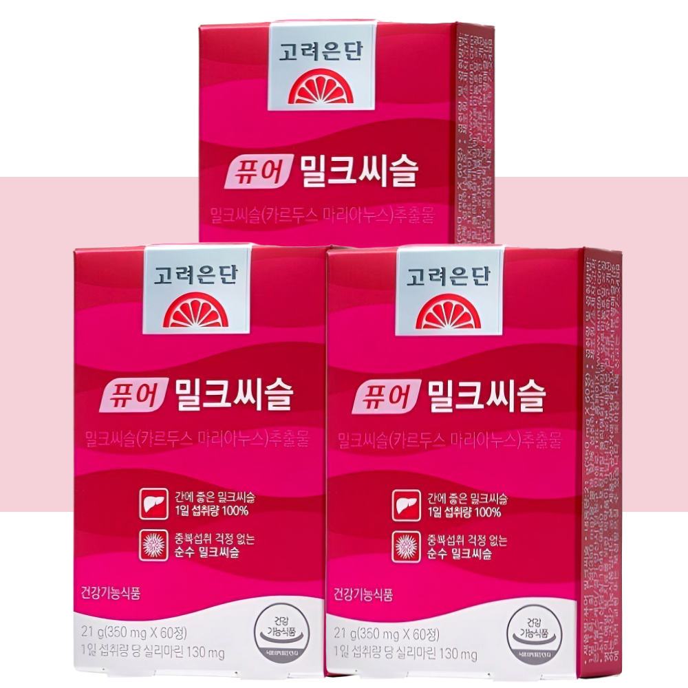 고려은단 밀크씨슬 퓨어 간에좋은영양제 60정X3개